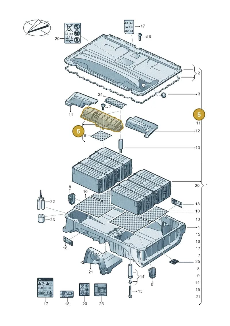 5WA915250E — Skoda Octavia (2019-2022) diagram 793915550, position 5