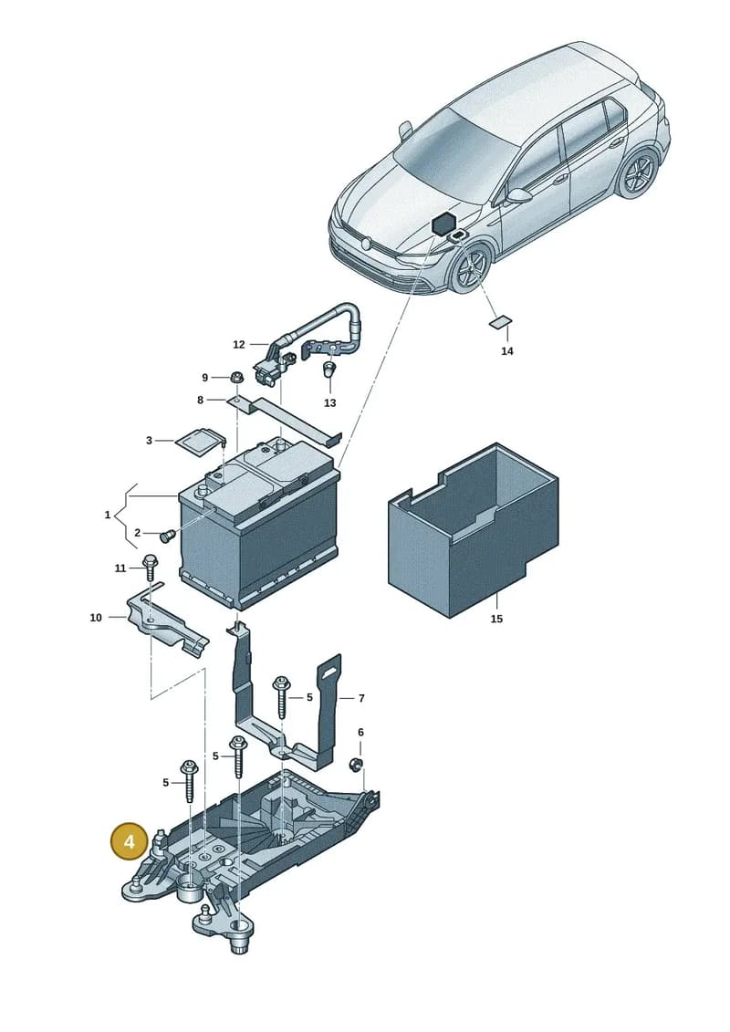 5WA915331A — Skoda Octavia (2019-2022) diagram 5h0915000, position 4