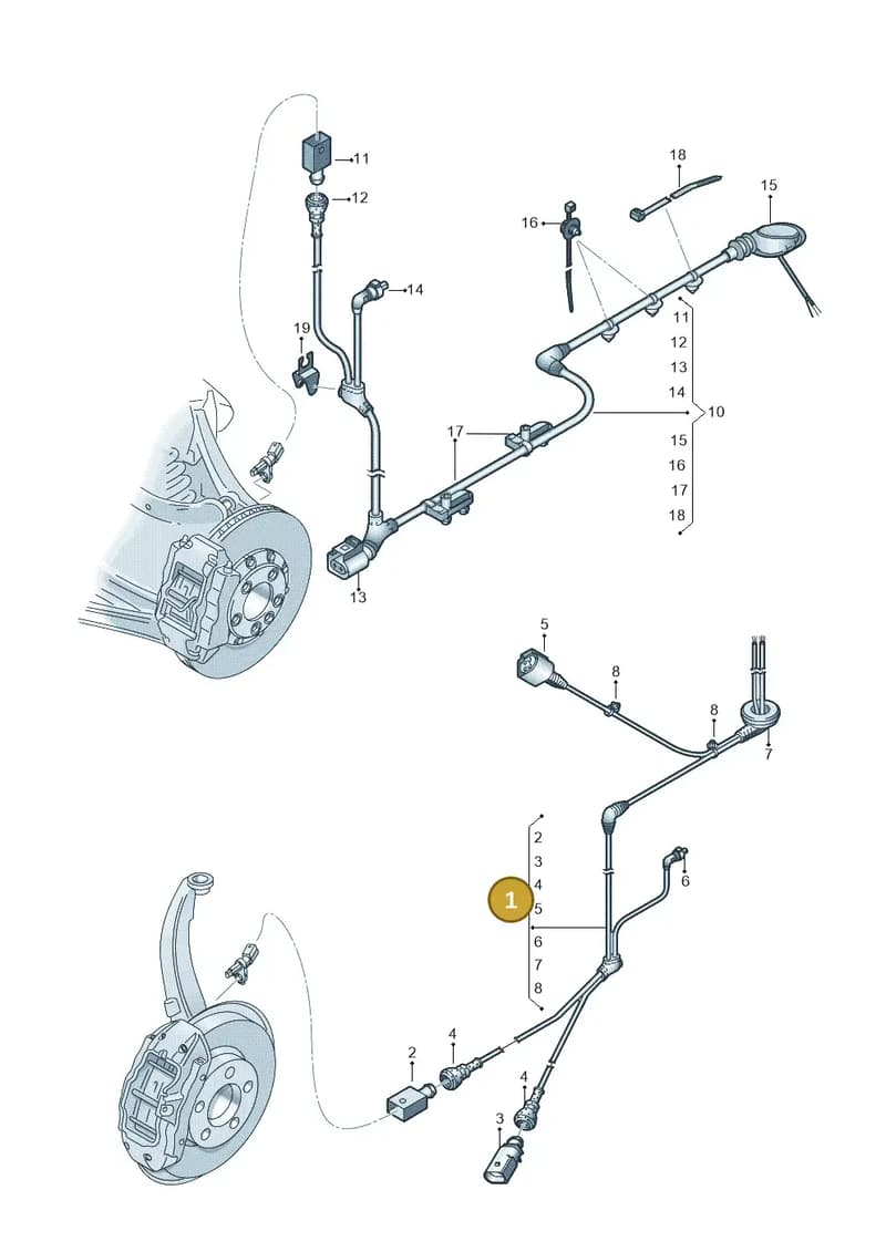 5WA927903A — Audi A3 Sportback (2019-2025) diagram 597927010, position 1