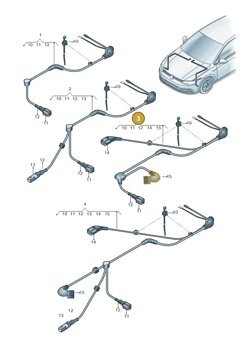 5WA927903A — Skoda Octavia (2019-2022) diagram 5h0927001, position 3