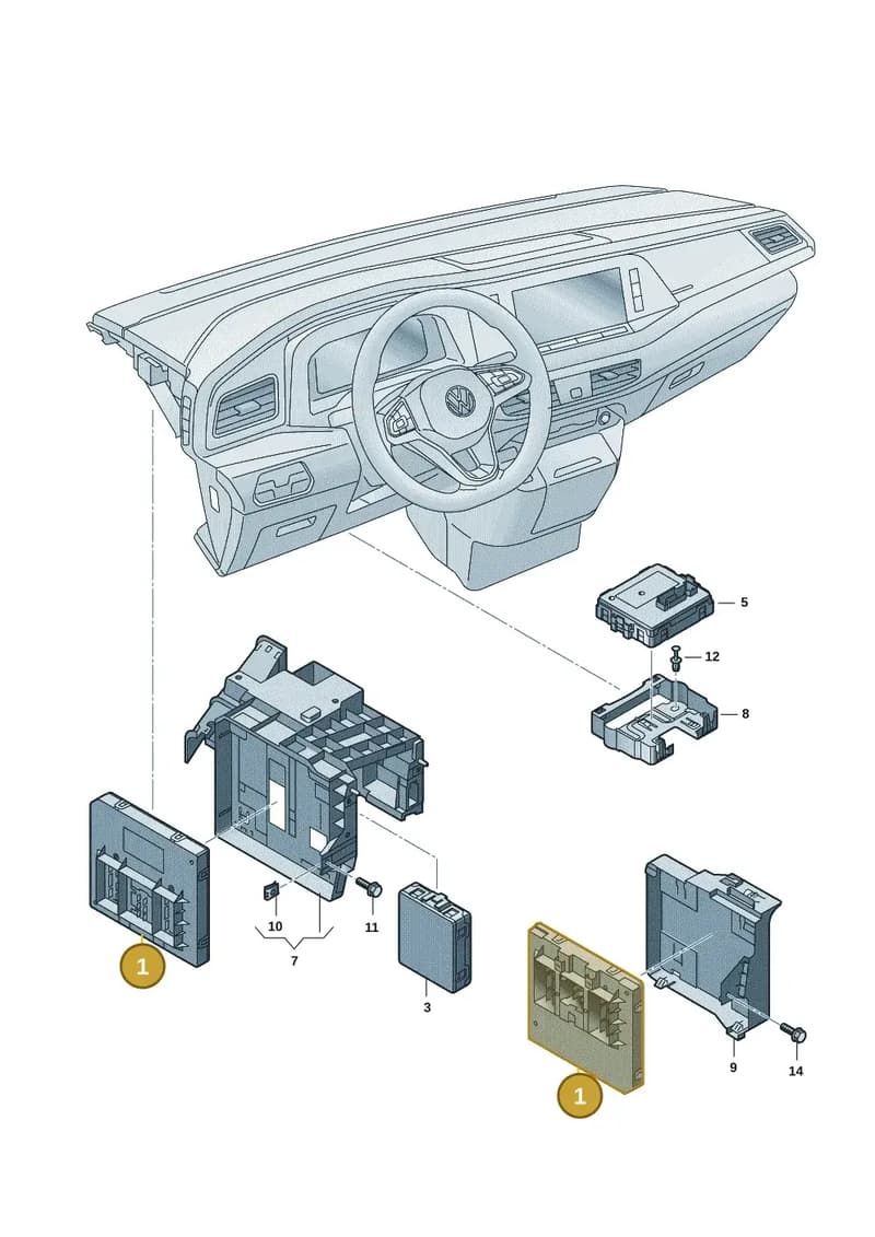 5WA937086BT — Volkswagen Multivan (2021-2025) diagram 7t0937500, position 1