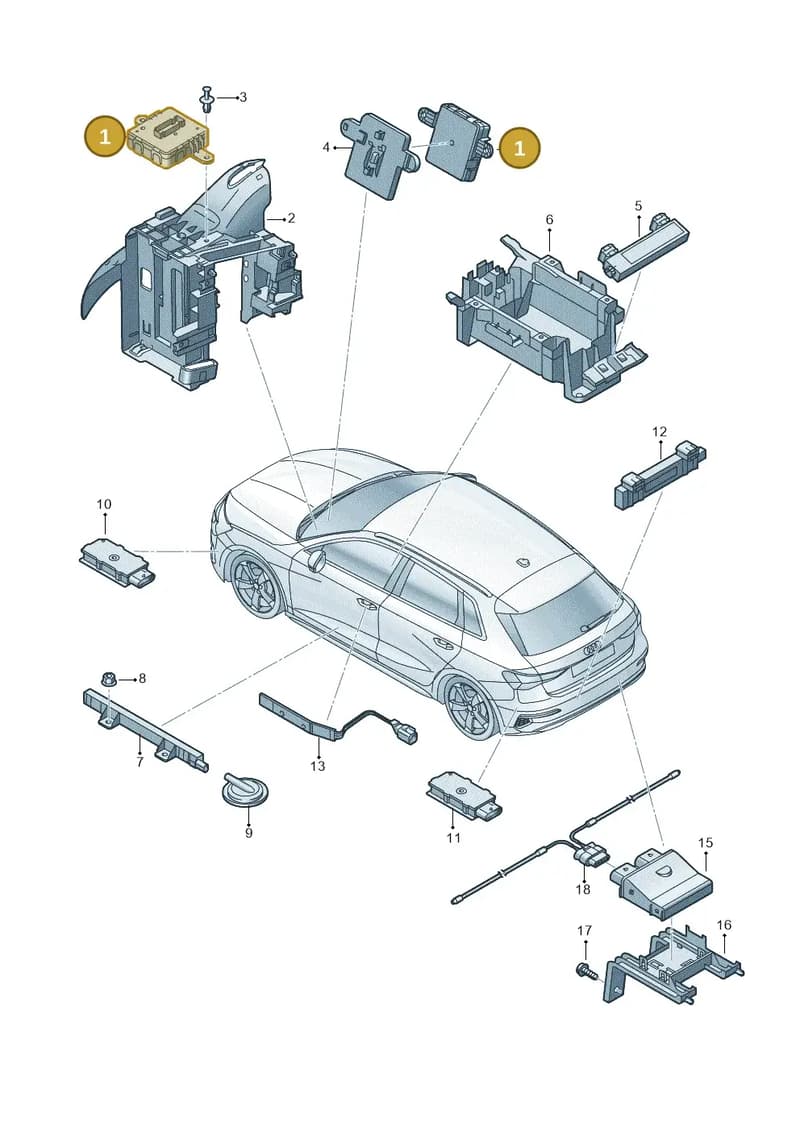 5WA959436C — Audi A3 Sportback (2019-2025) diagram 596909000, position 1