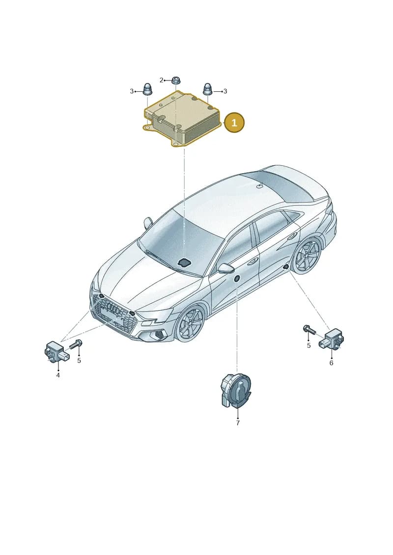5WA959655AD — Audi A3 Sportback (2019-2025) diagram 596959300, position 1