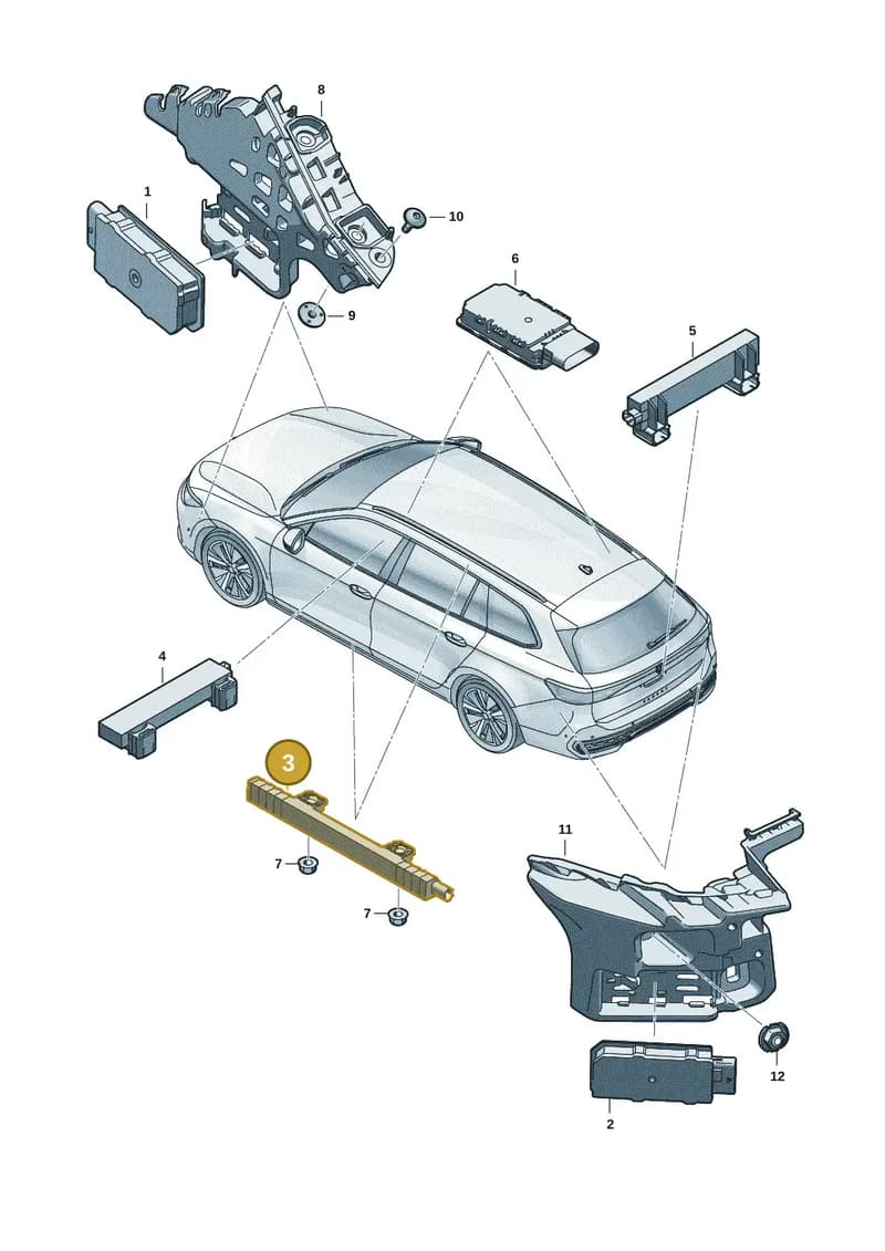 5WA962131G — Skoda Superb Combi (2023-2024) diagram 3j0909400, position 3