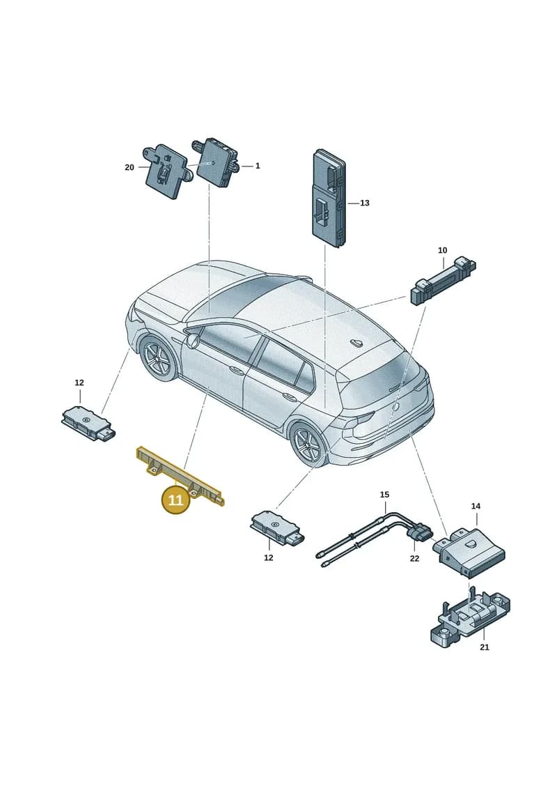 5WA962131G — SEAT CUPRA Formentor (2020-) diagram 5h0909000, position 11