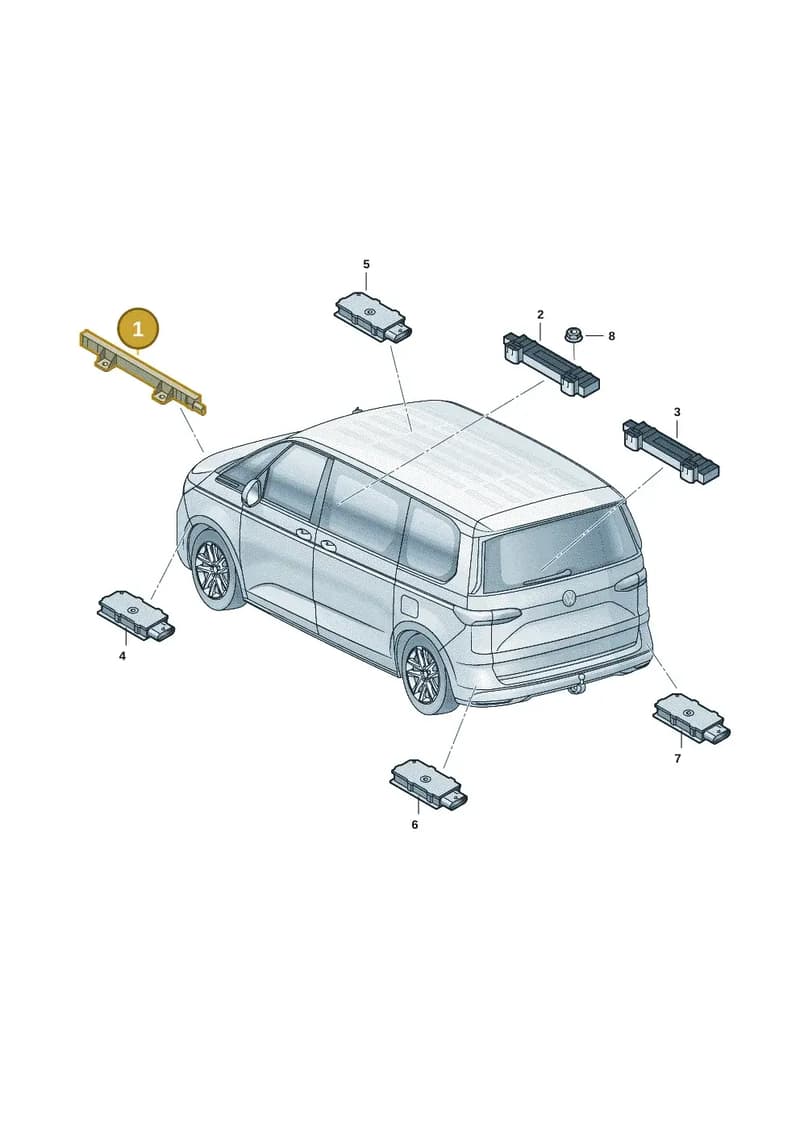 5WA962131G — Volkswagen Multivan (2021-2025) diagram 7t0909400, position 1