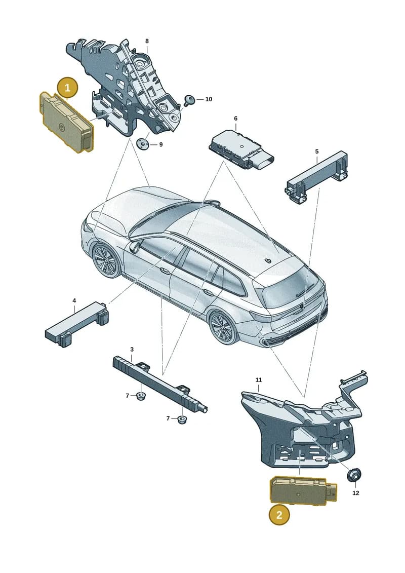 5WA962133G — Skoda Superb Combi (2023-2024) diagram 3j0909400, position 1+2