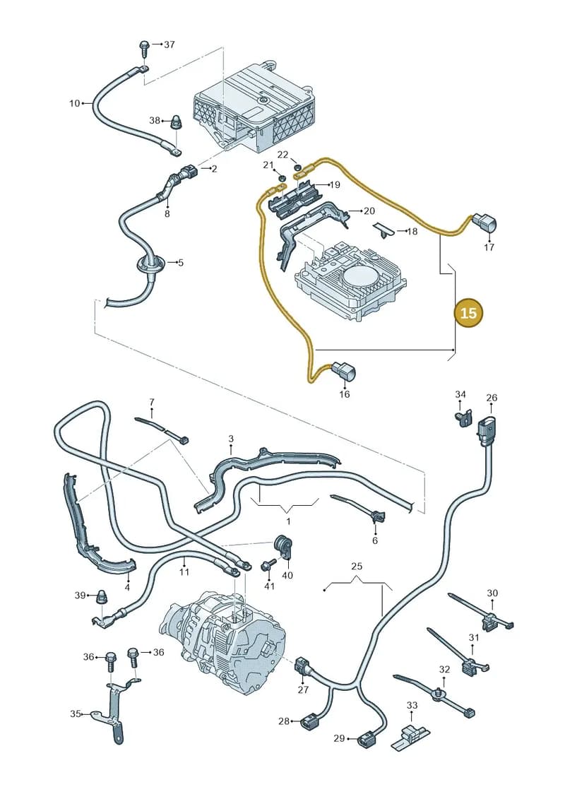 5WA971226C — Audi A3 Sportback (2019-2025) diagram 596972040, position 15