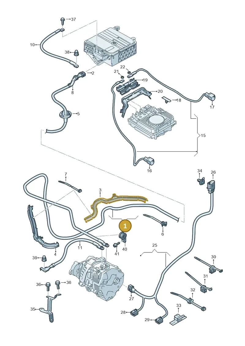 5WA971227M — Audi A3 Sportback (2019-2025) diagram 596972040, position 1