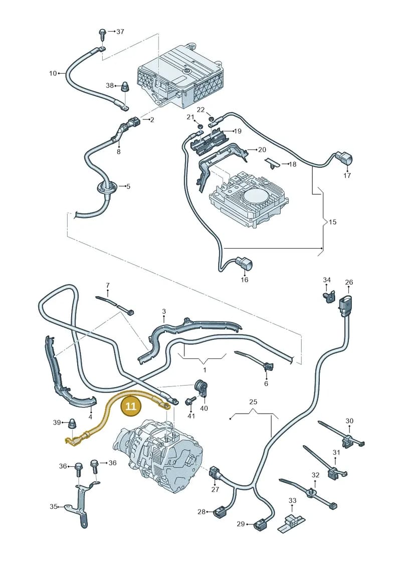 5WA971244D — Audi A3 Sportback (2019-2025) diagram 596972040, position 11