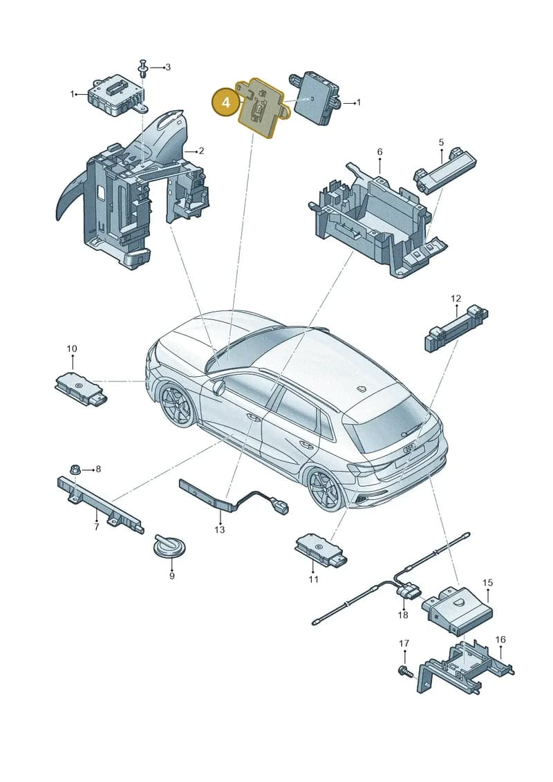 5WA971303A — Audi A3 Sportback (2019-2025) diagram 596909000, position 4