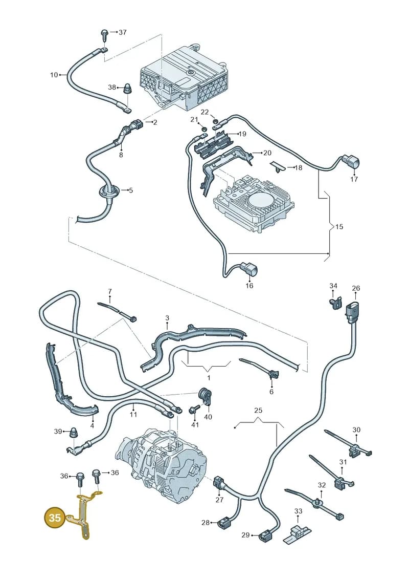 5WA971336 — Audi A3 Sportback (2019-2025) diagram 596972040, position 35