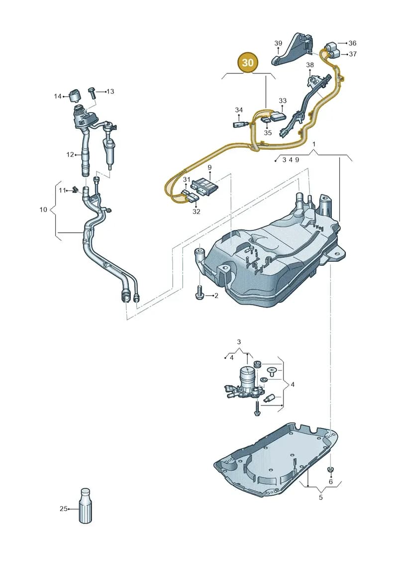 5WA971403 — Audi A3 Sportback (2019-2025) diagram 596201400, position 30