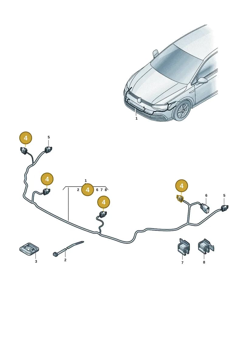 5WA971446A — Skoda Octavia (2019-2022) diagram 5h0971000, position 4