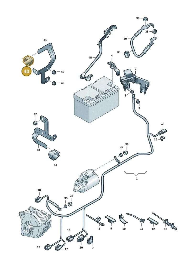 5WA971615E — SEAT 578 platform diagram 3j0971100, position 40