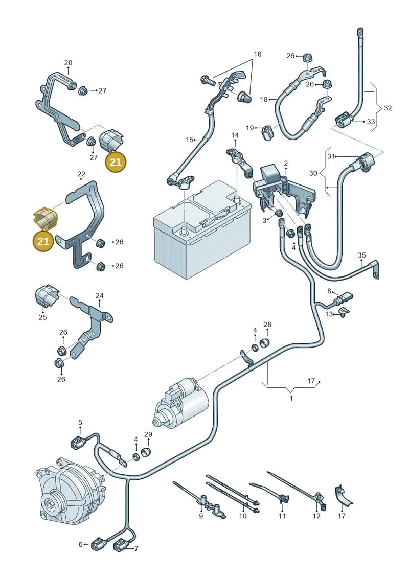 5WA971615E — SEAT Leon (2019-) diagram 5h0971002, position 21