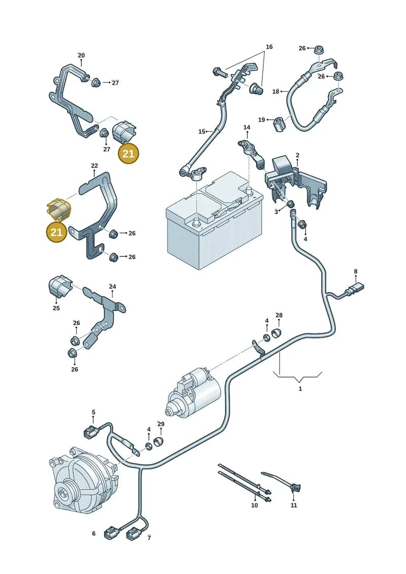 5WA971615E — Volkswagen Virtus 1,0 (2022-) diagram 62t971001, position 21