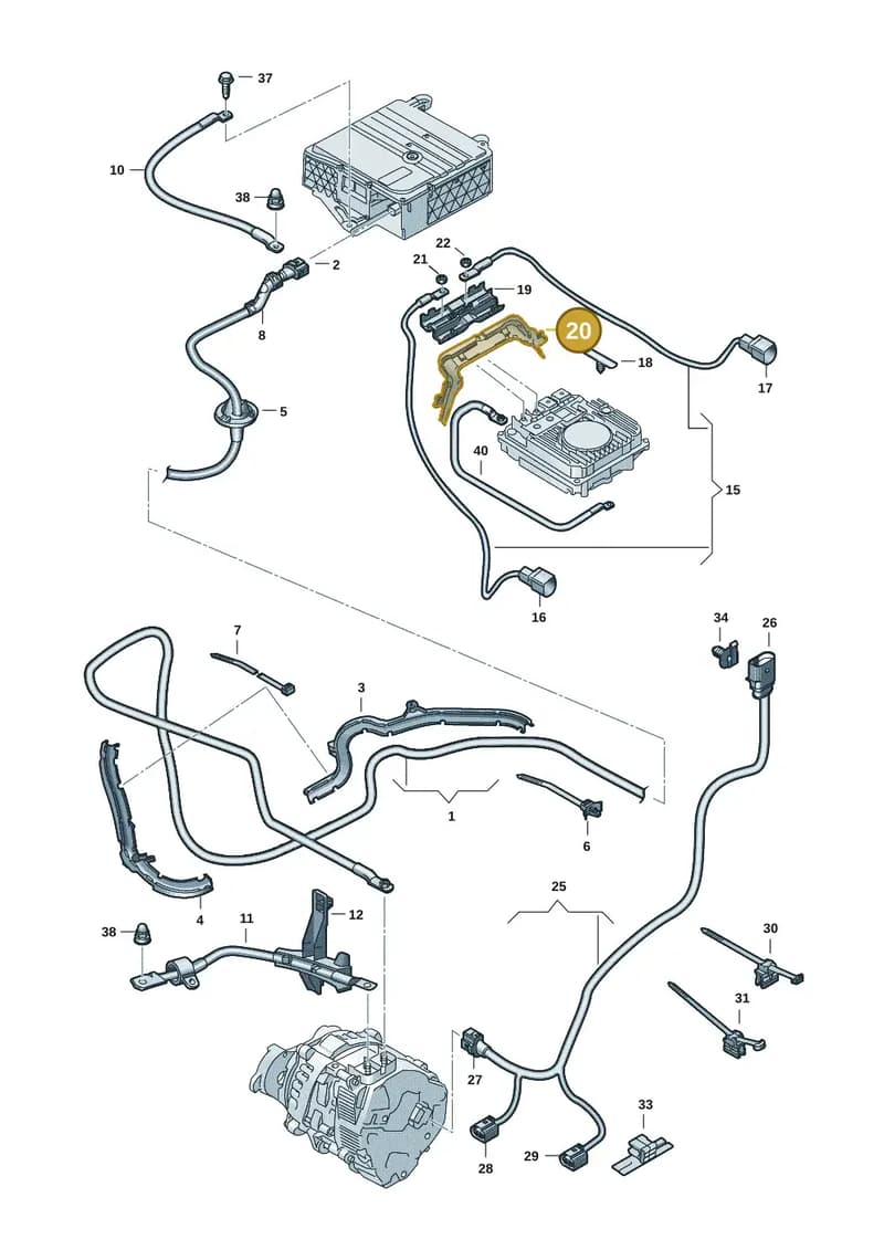 5WA971616 — Skoda Kodiaq (2024-2024) diagram 3j0971150, position 20