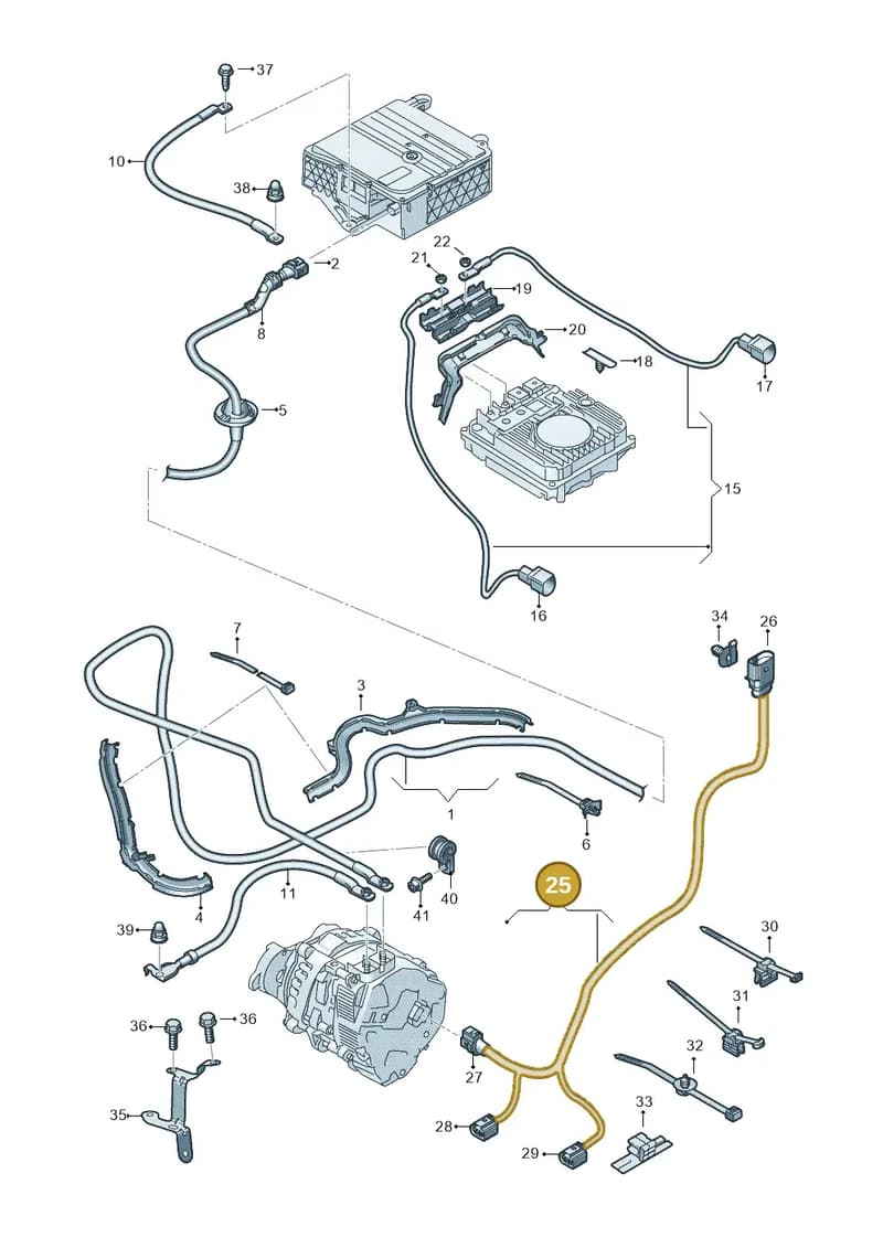 5WA971794AB — Audi A3 Sportback (2019-2025) diagram 596972040, position 25