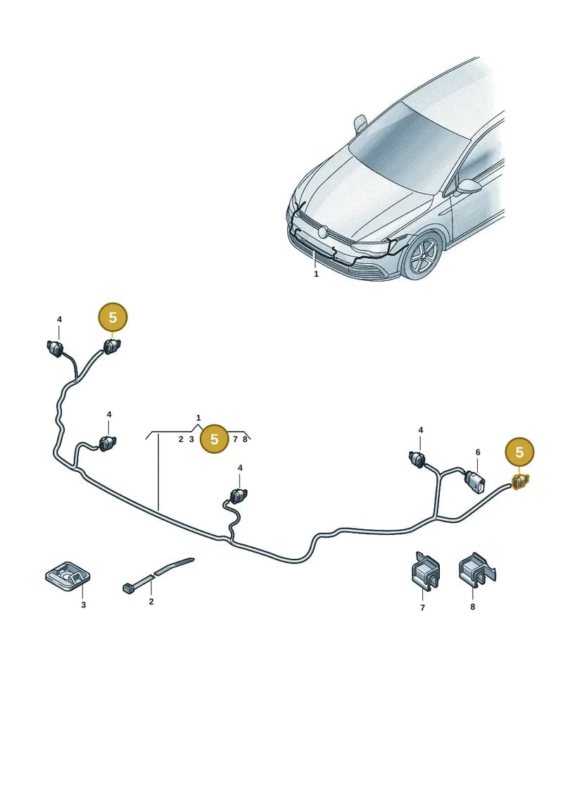 5WA971871 — Skoda Octavia (2019-2022) diagram 5h0971000, position 5