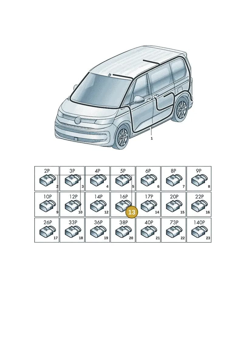5WA972483 — Volkswagen Multivan (2021-2025) diagram 7t0972000, position 13