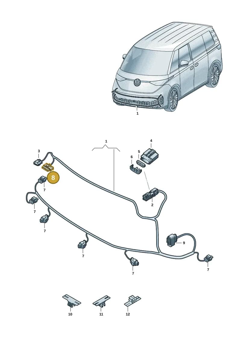 5WA973708A — Volkswagen ID. Buzz (2022-2025) diagram 15a971000, position 8