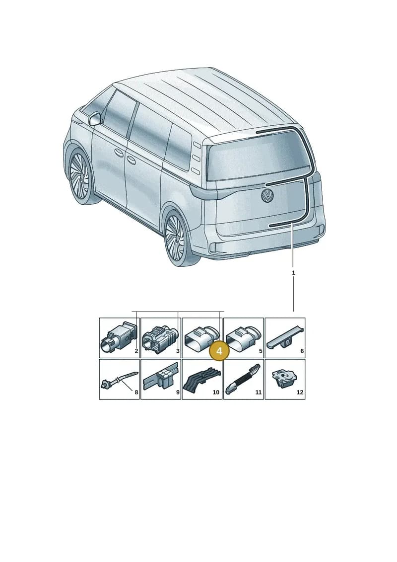 5WA973708A — Volkswagen ID. Buzz (2022-2025) diagram 15a972820, position 4
