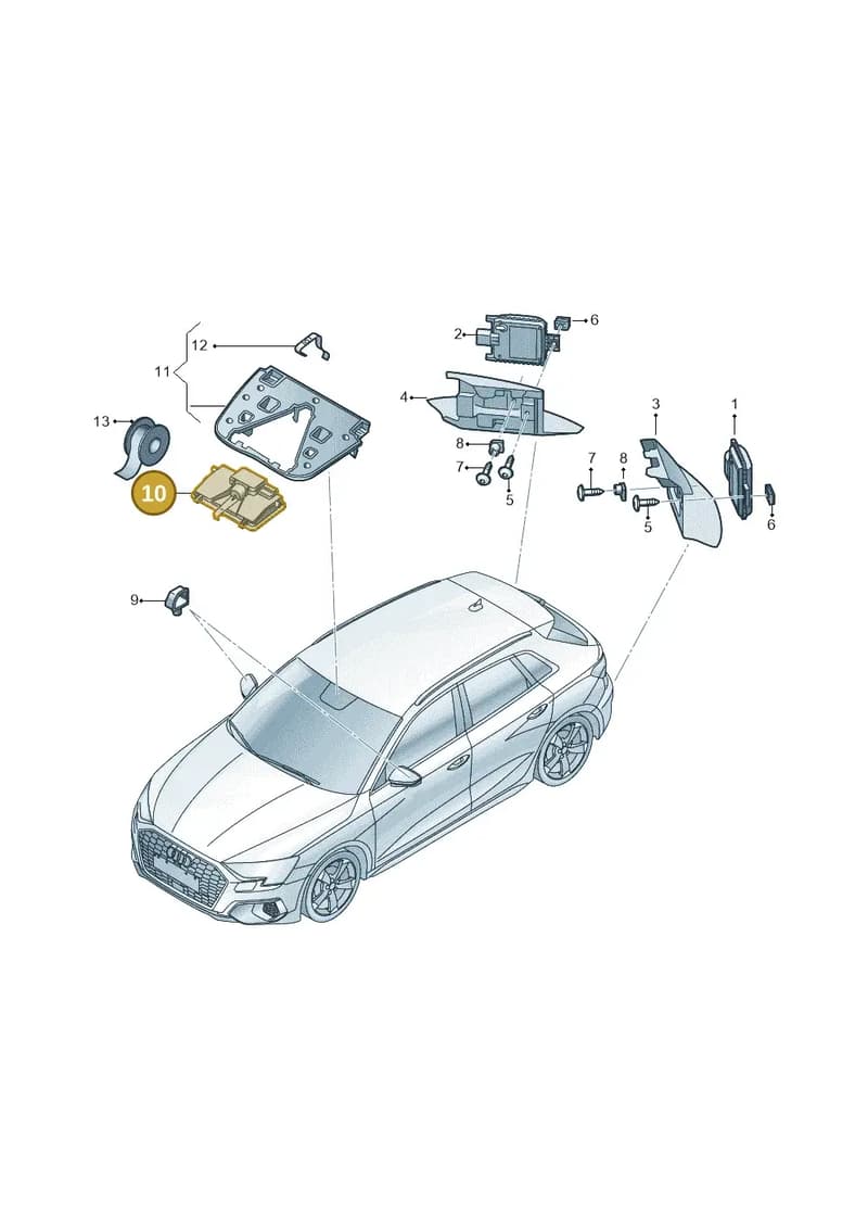 5WA980653E — Audi A3 Sportback (2019-2025) diagram 596907200, position 10