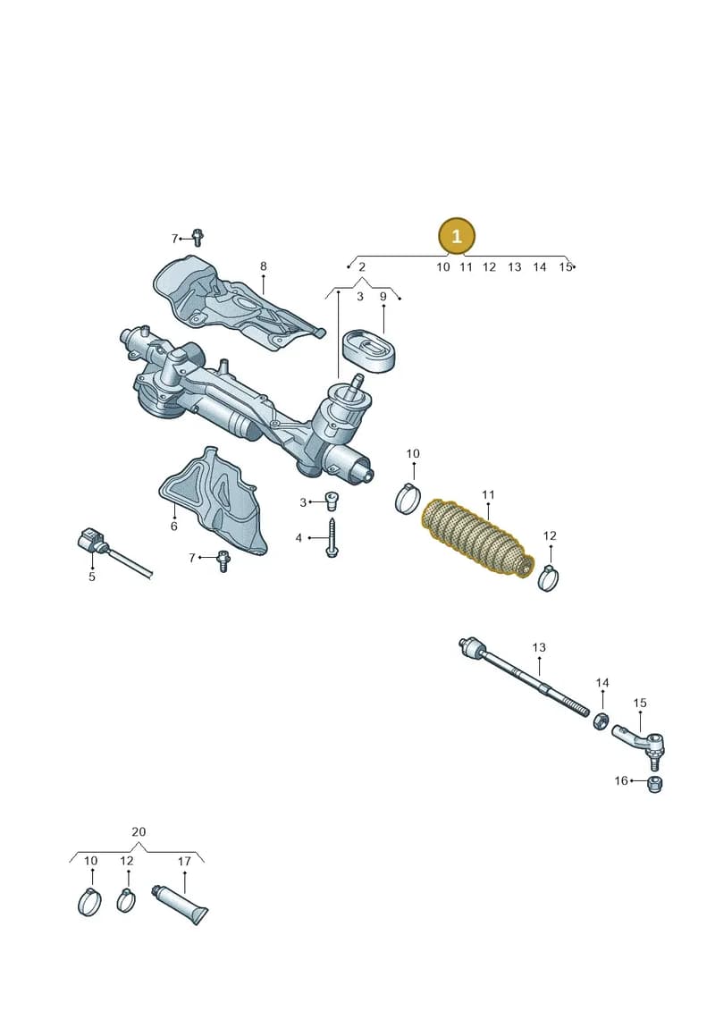 5WB423053AK — Audi A3 Sportback (2019-2025) diagram 596423500, position 1