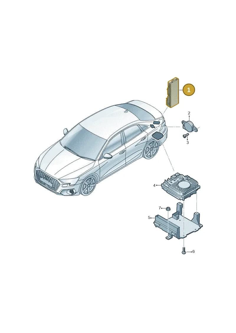 5WB959107 — Audi A3 Sportback (2019-2025) diagram 596959400, position 1