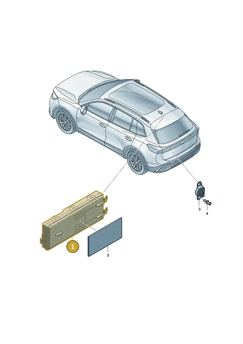 5WC959107B — Volkswagen Tiguan (2023-2025) diagram 57x909200, position 1