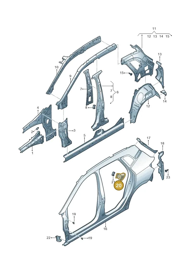 6F0809613 — SEAT Arona (2017-) diagram 471809000, position 20