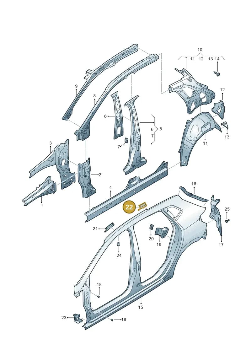 6F0810453A — SEAT Ibiza (2017-) diagram 835809000, position 22