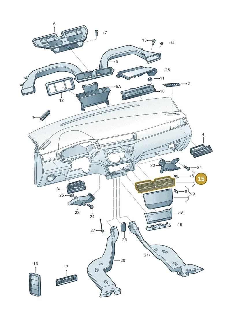 6F0819110H82V — SEAT Arona (2017-) diagram 835819300, position 15