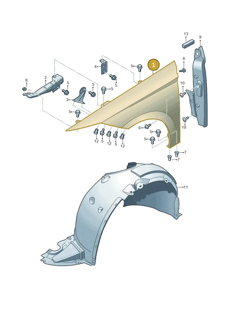 6F0821106B — SEAT Ibiza (2017-) diagram 835821000, position 1