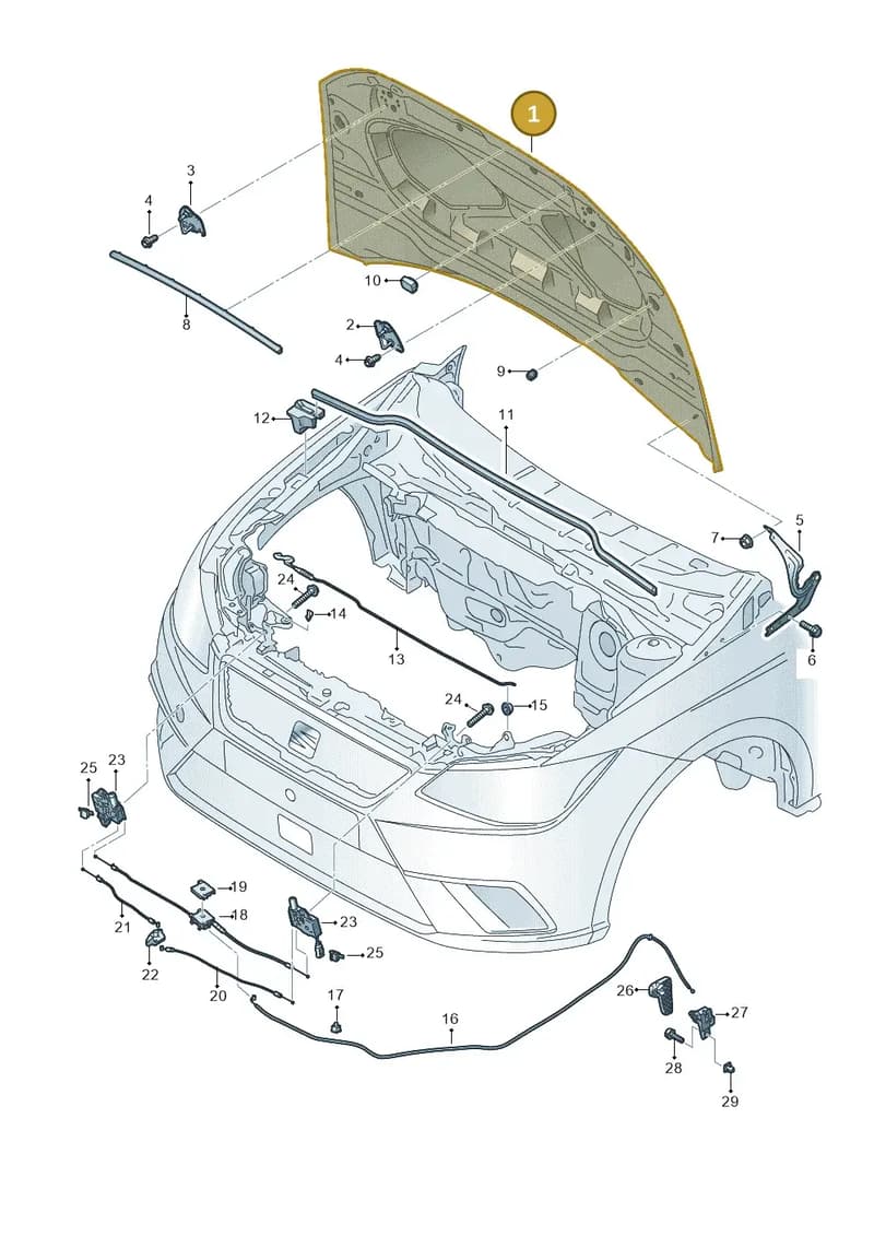 6F0823031D — SEAT Ibiza (2017-) diagram 835823000, position 1