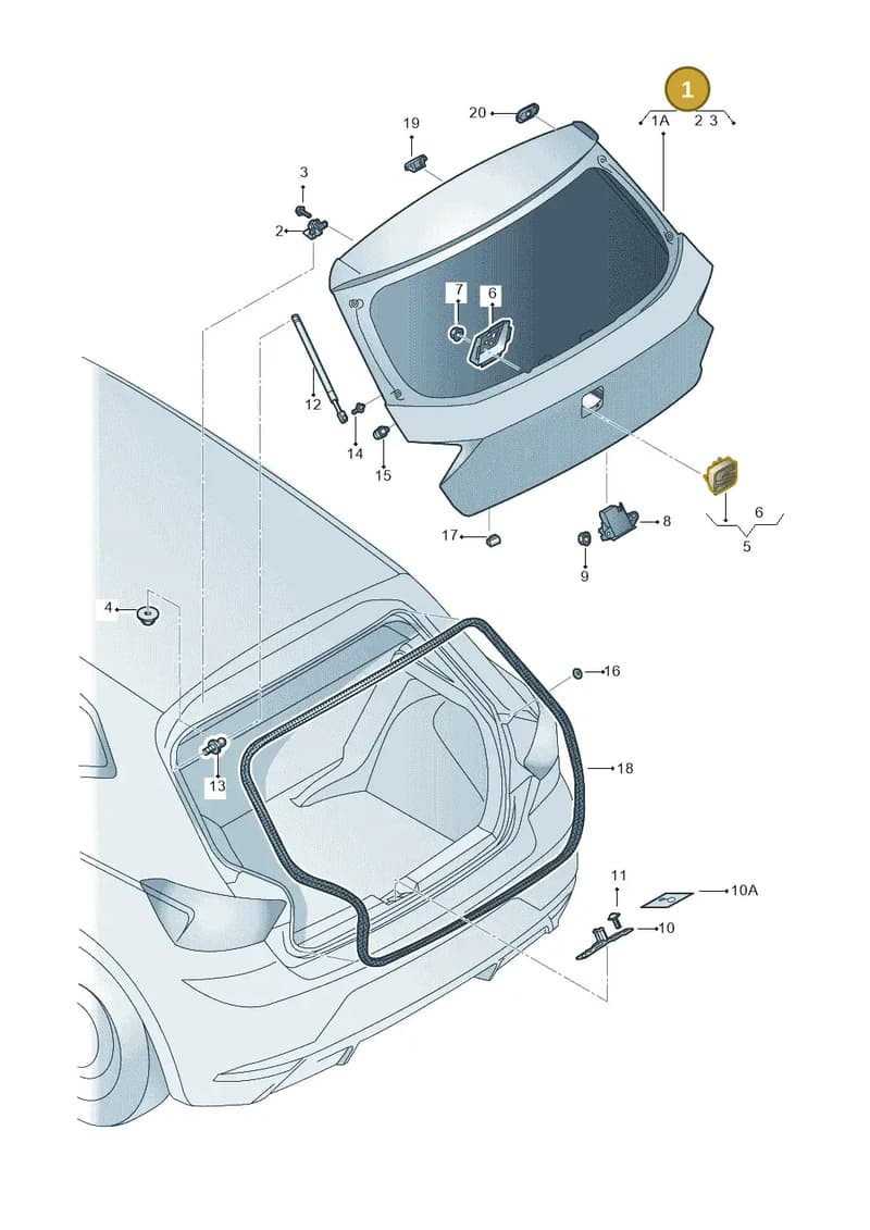 6F0827023E — SEAT Ibiza (2017-) diagram 835827000, position 1