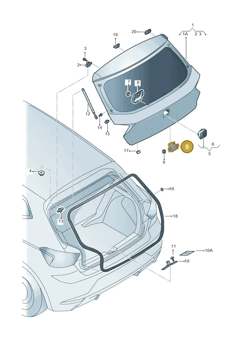 6F0827505B9B9 — SEAT Ibiza (2017-) diagram 835827000, position 8