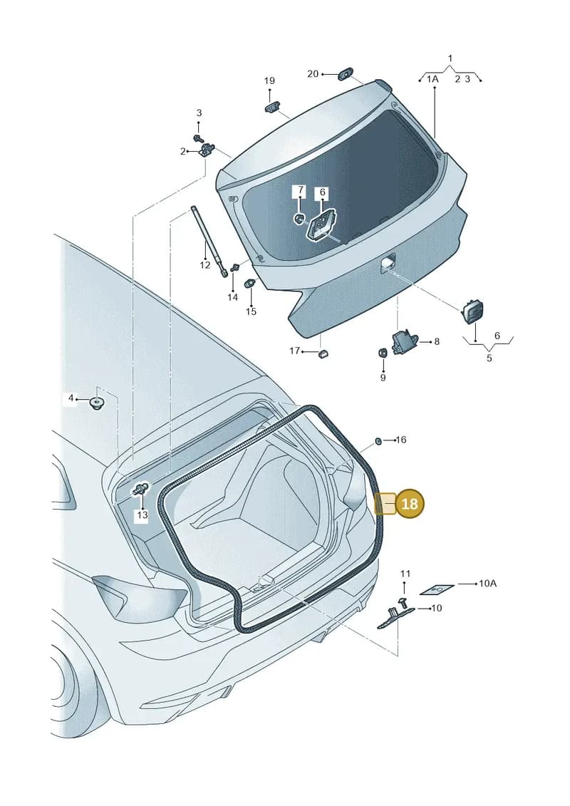 6F0827705E9B9 — SEAT Ibiza (2017-) diagram 835827000, position 18