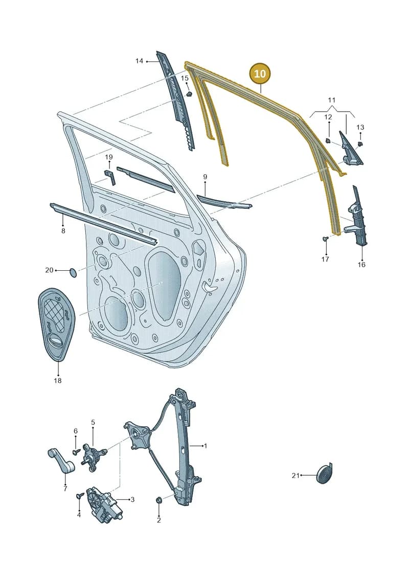 6F0839431K5AP — SEAT Ibiza (2017-) diagram 835839600, position 10