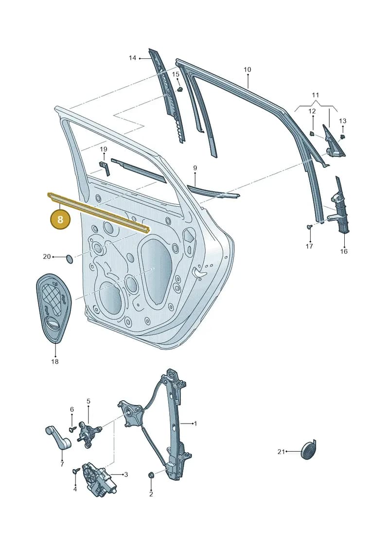 6F0839471C — SEAT Arona (2017-) diagram 835839600, position 8