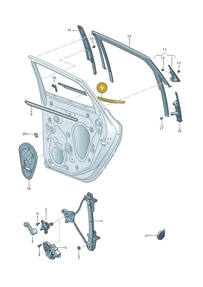 6F0839476D041 — SEAT Ibiza (2017-) diagram 835839600, position 9