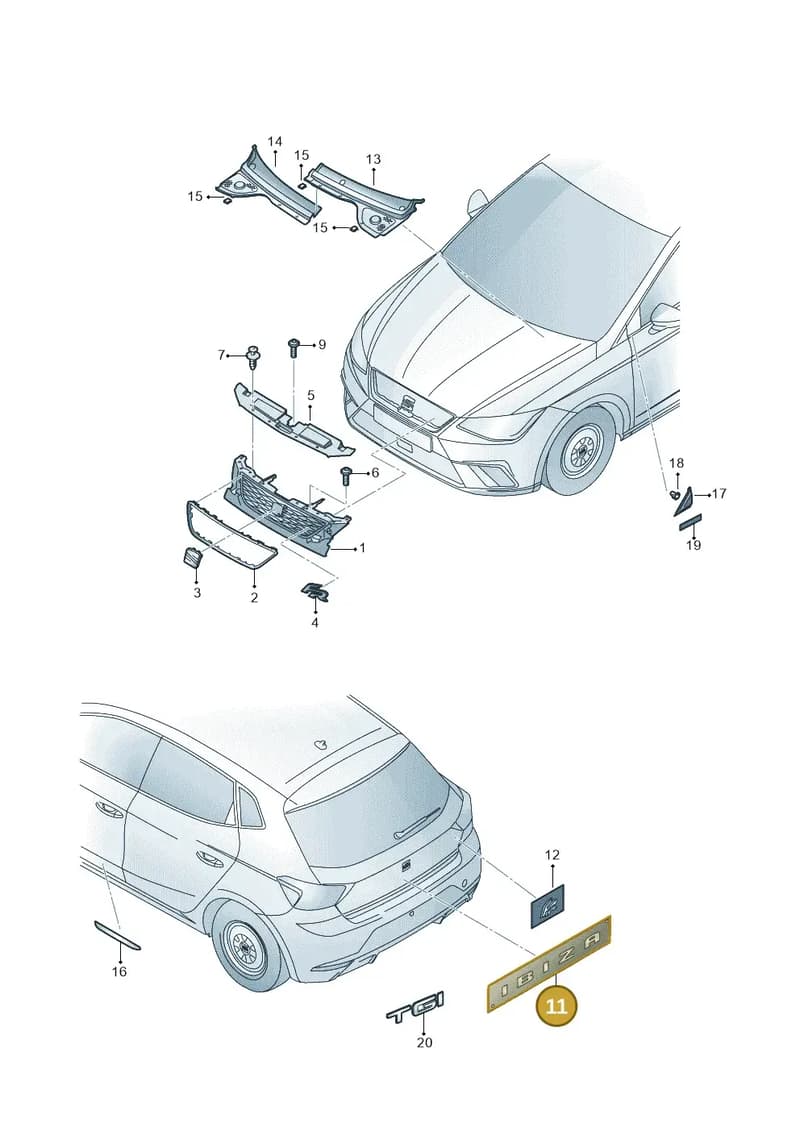 6F08536873Q7 — SEAT Ibiza (2017-) diagram 835853000, position 11