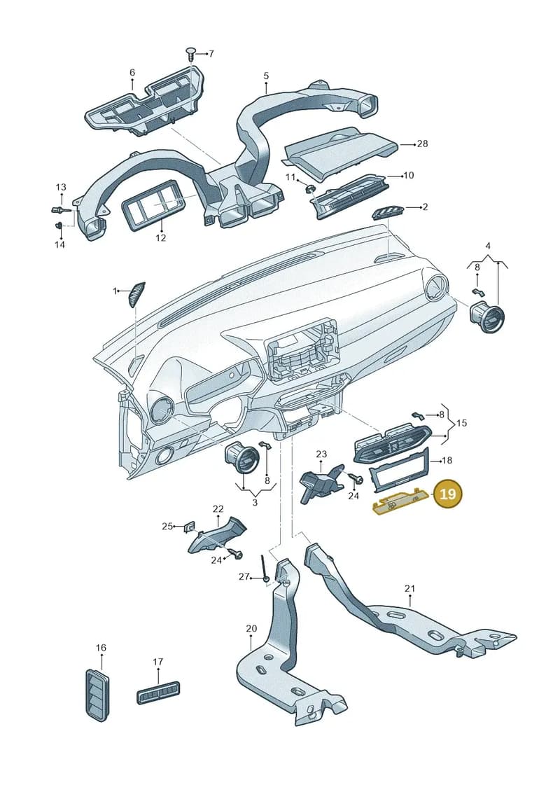 6F0857234A82V — SEAT Arona (2017-) diagram 835819032, position 19