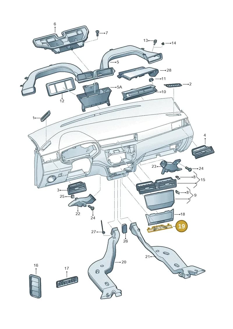 6F0857234A82V — SEAT Arona (2017-) diagram 835819300, position 19