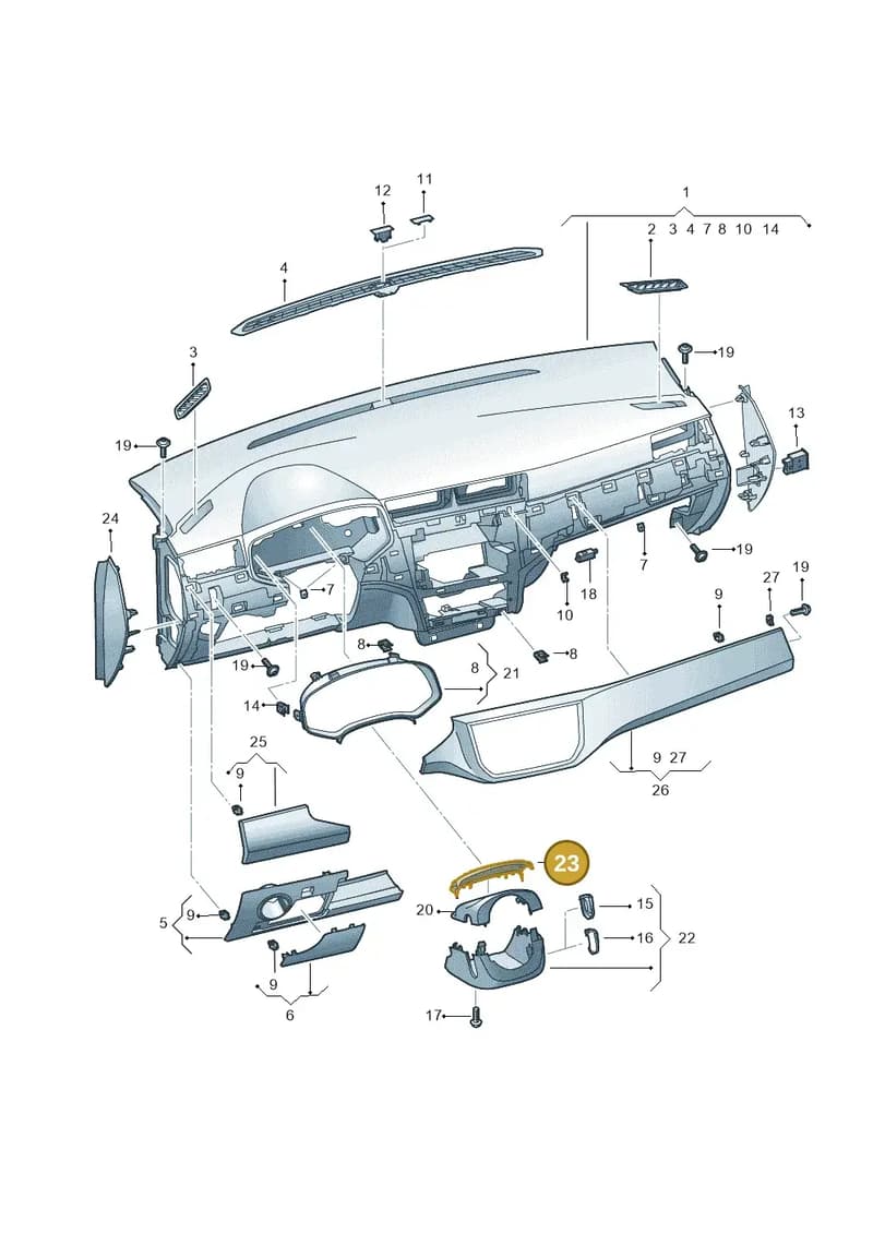 6F0858349C82V — SEAT Arona (2017-) diagram 835857100, position 23