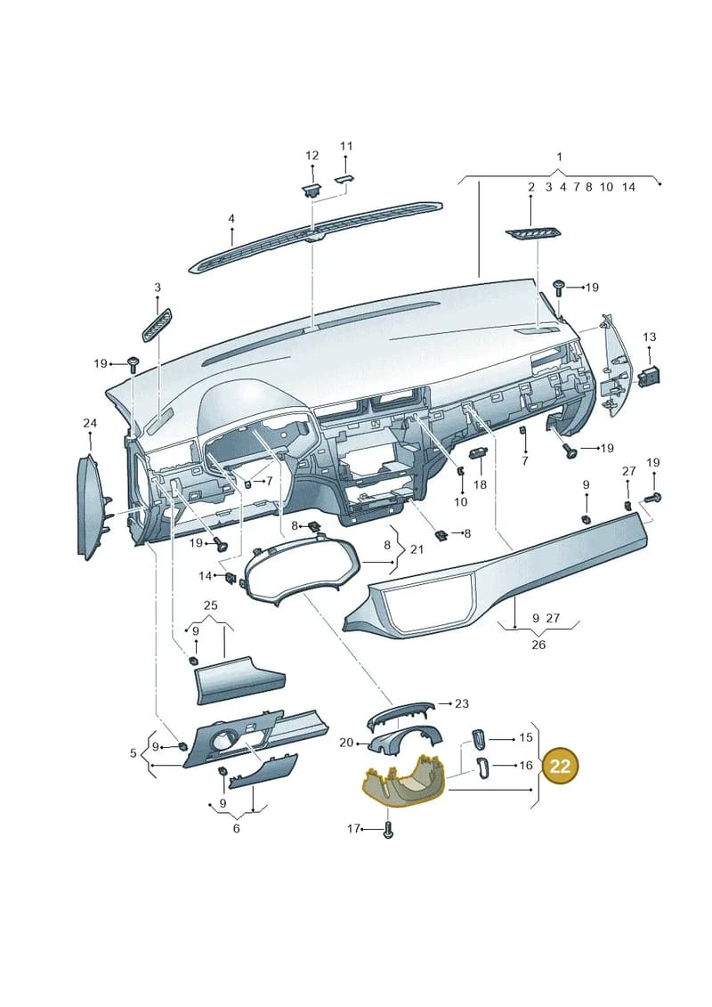 6F0858559T82V — SEAT Arona (2017-) diagram 835857100, position 22