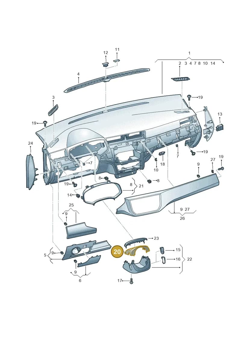 6F0858560A82V — SEAT Arona (2017-) diagram 835857100, position 20