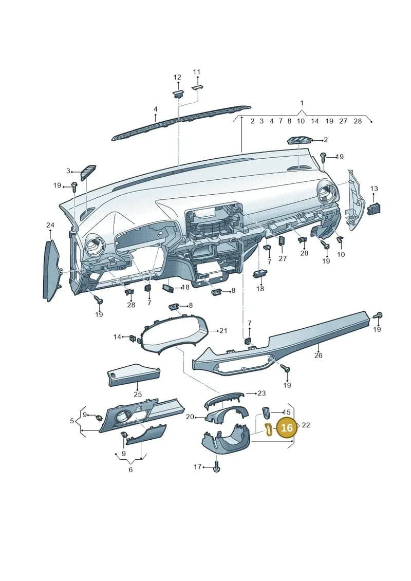 6F0858573A — SEAT Arona (2017-) diagram 835857012, position 16
