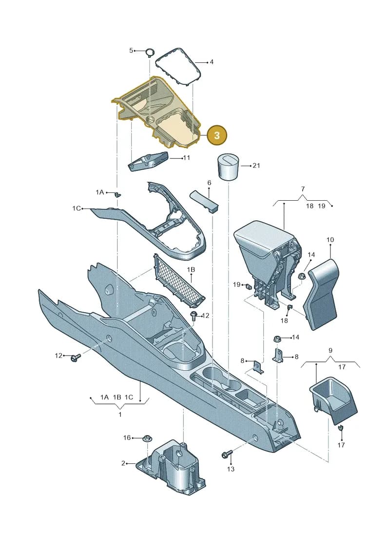 6F0863263E82V — SEAT Arona (2017-) diagram 835863600, position 3